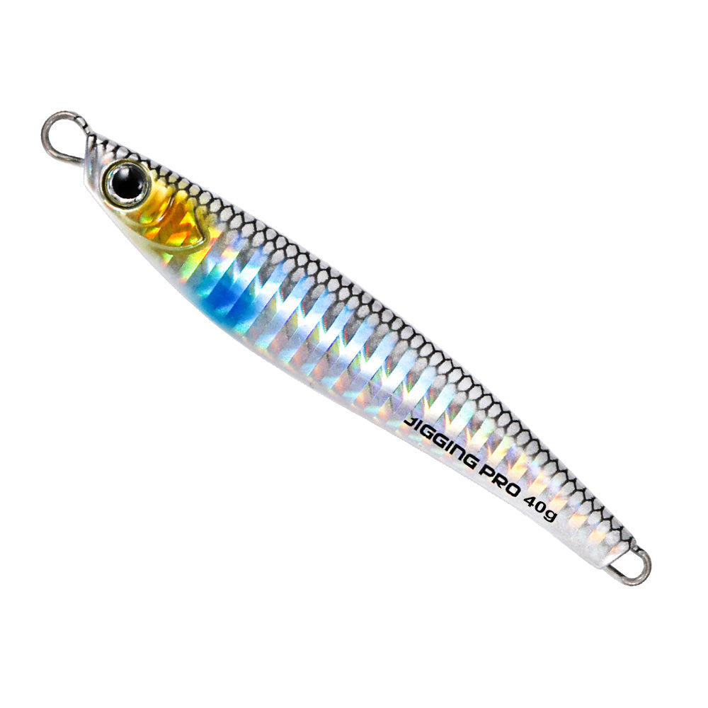 JIGGING PRO Jugulo Shore Metal Jig | Glow Zebra | 15g 20g 30g 40g 60g | Saltwater Casting Lure