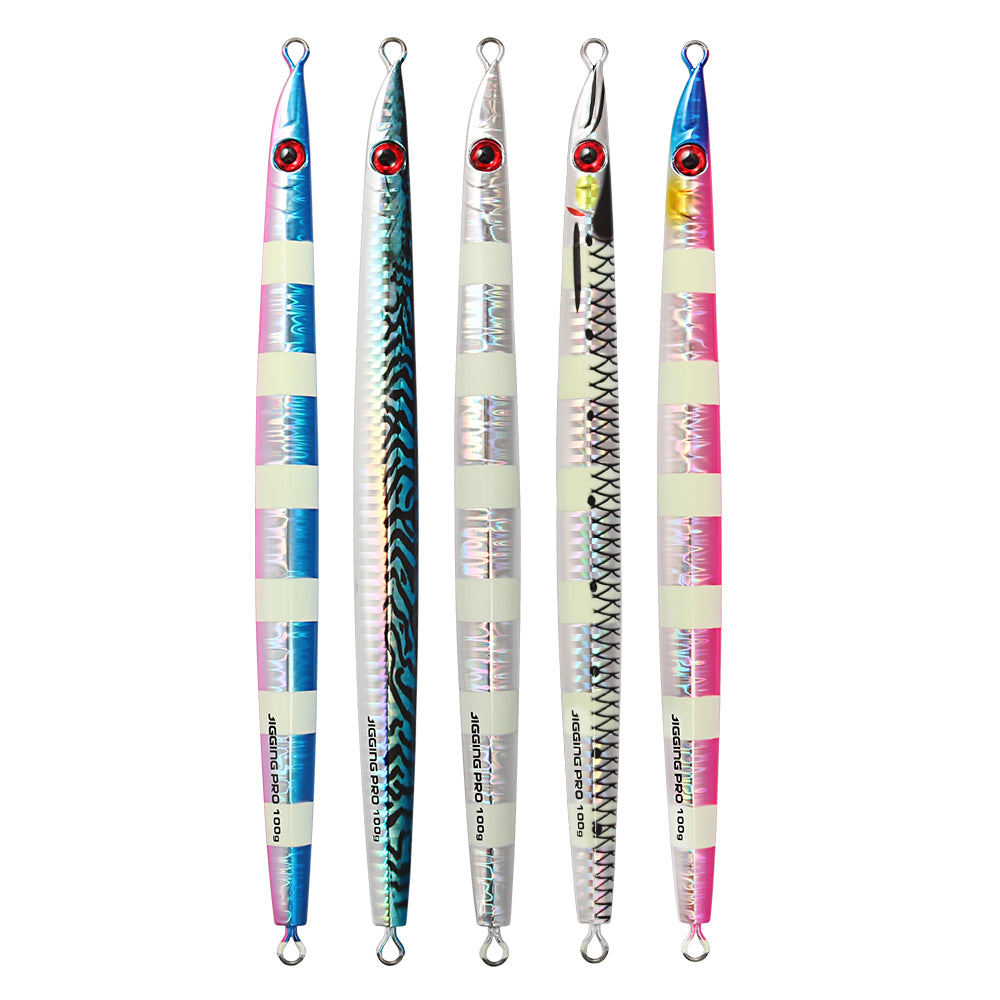 JIGGING PRO Long Casting Fast Sinking Metal Jig 100g 120g Vertical Needle Jigs Sea Jigging Lure Artificial Fishing Lure