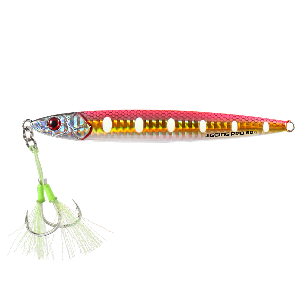 JIGGINGPRO 60g 80g 100g Slim Jig Minnow Fishing Lure Saltwater Metal Jig Bait
