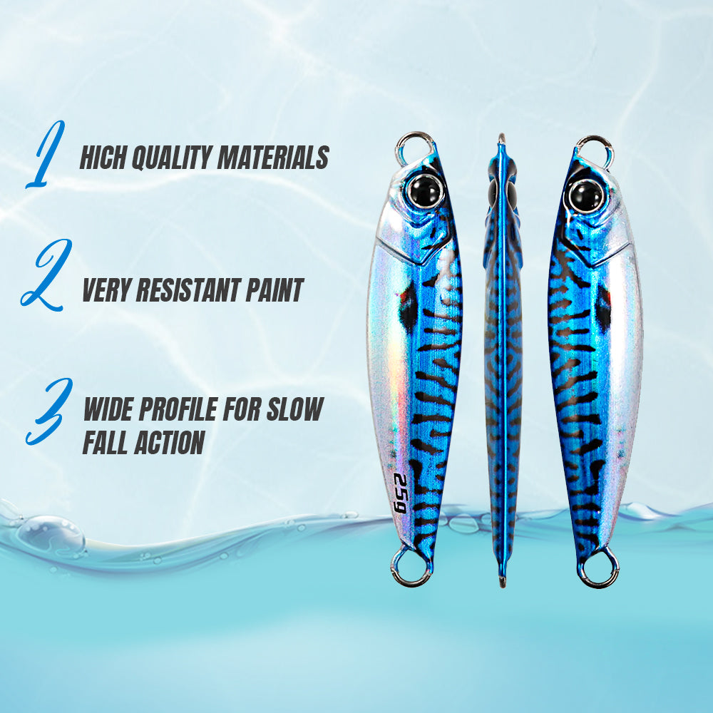 JIGGING PRO Saltwater Metal Cast Micro Jig Spoon Lure 10g 14g 22g 25g 30g 40g Artificial Bait Shore Slow Jigging Fishing Lures Fish Tackle