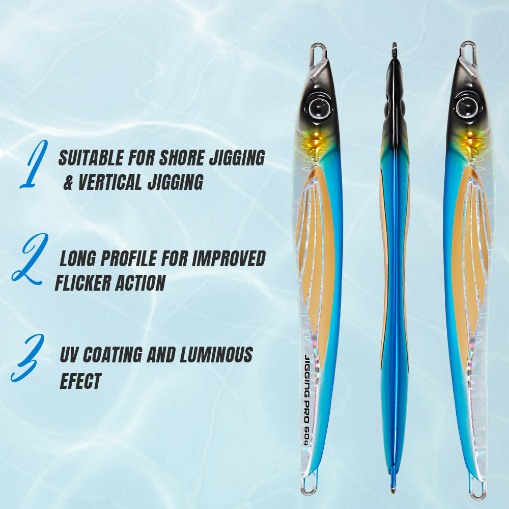 JIGGINGPRO 60g 80g 100g 150g 200g THEOS Metal Jig Shore Offshore Jigging Lure Sea Fishing Tackle