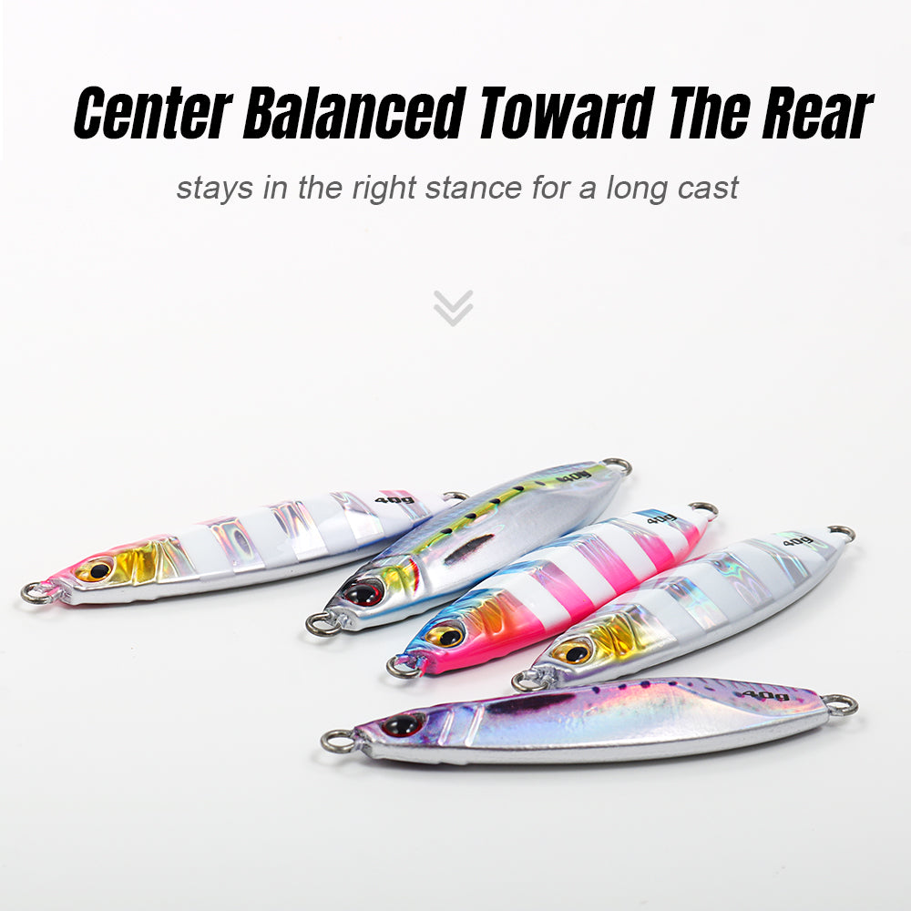 JIGGINGPRO 20g 30g 40g 60g Jigpara Slow Jigs Shore Jigging Lure Saltwater Fishing Lure