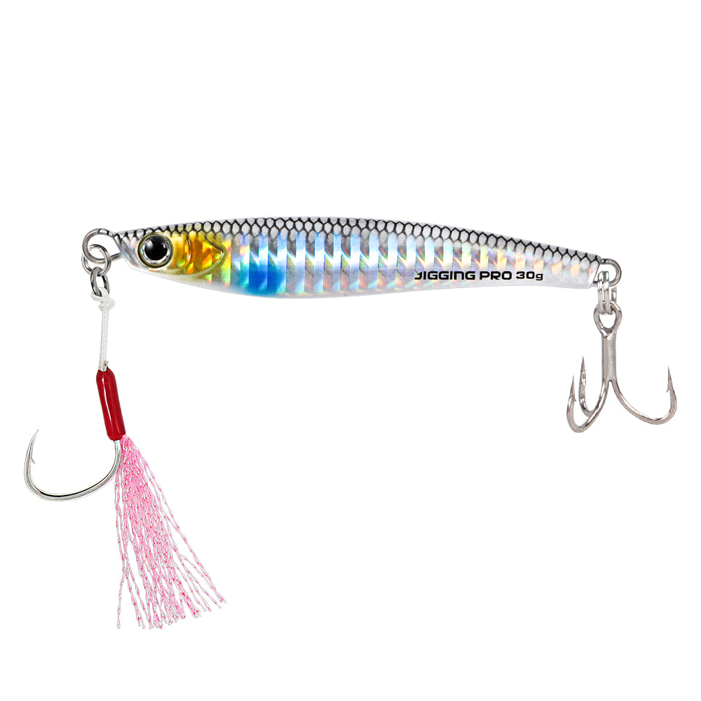JIGGING PRO Jugulo Shore Metal Jig | Glow Zebra | 15g 20g 30g 40g 60g | Saltwater Casting Lure