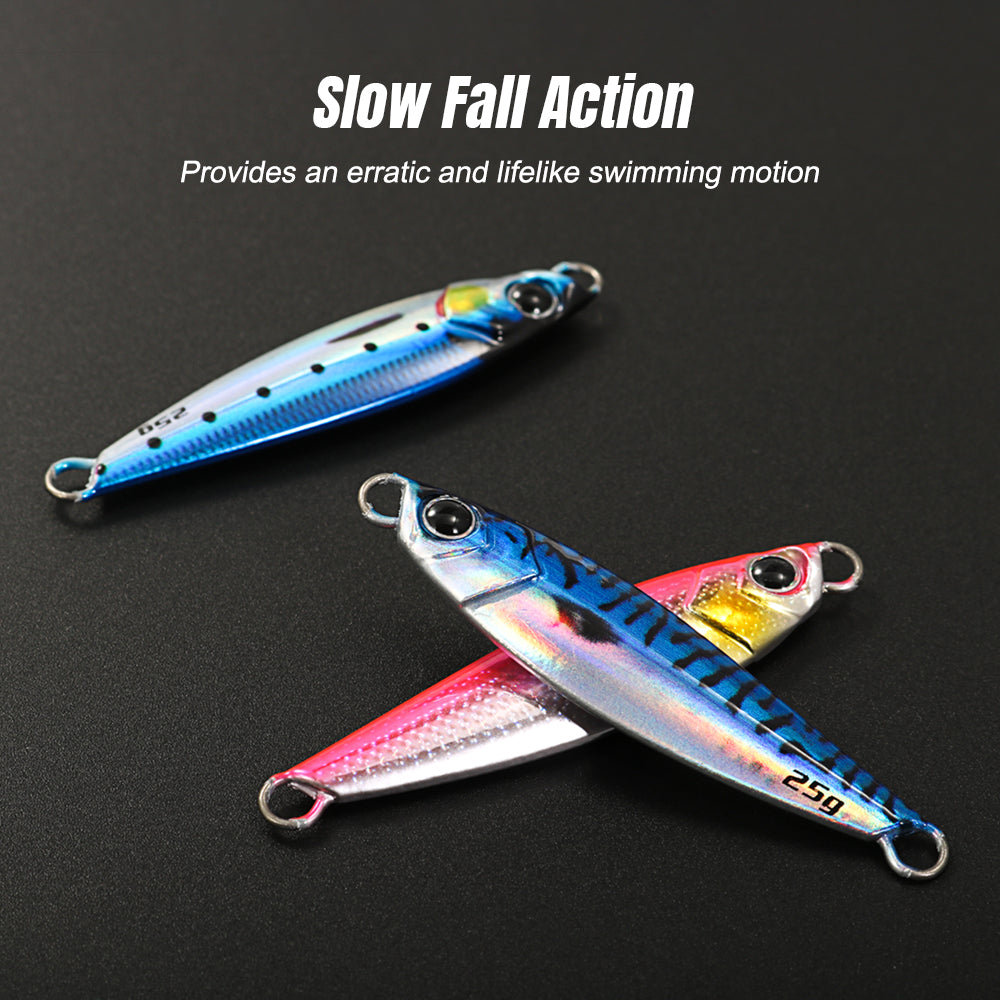 JIGGING PRO Saltwater Metal Cast Micro Jig Spoon Lure 10g 14g 22g 25g 30g 40g Artificial Bait Shore Slow Jigging Fishing Lures Fish Tackle