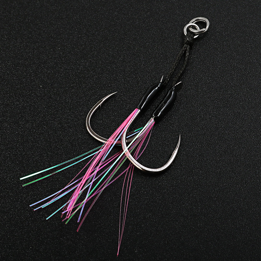 JIGGING PRO 10# 12# 14# 16# Light Jigging Assist Hook Iseama Twin Hooks