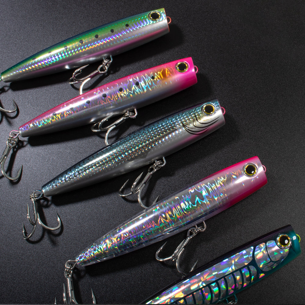 JIGGINGPRO 130mm 40g Popqueen Style Topwater Popper Saltwater Fishing Lure