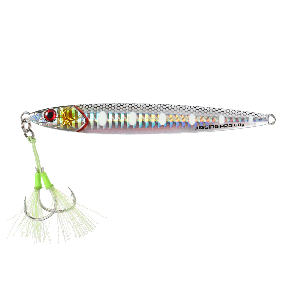 JIGGINGPRO 60g 80g 100g Slim Jig Minnow Fishing Lure Saltwater Metal Jig Bait