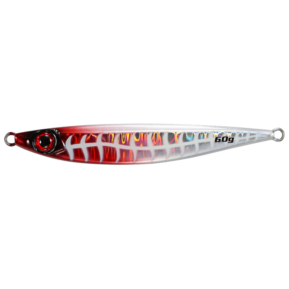 JIGGING PRO Glow Fishbone Metal Jig 40g 60g 80g 100g Long-Cast Fishing Lure Saltwater