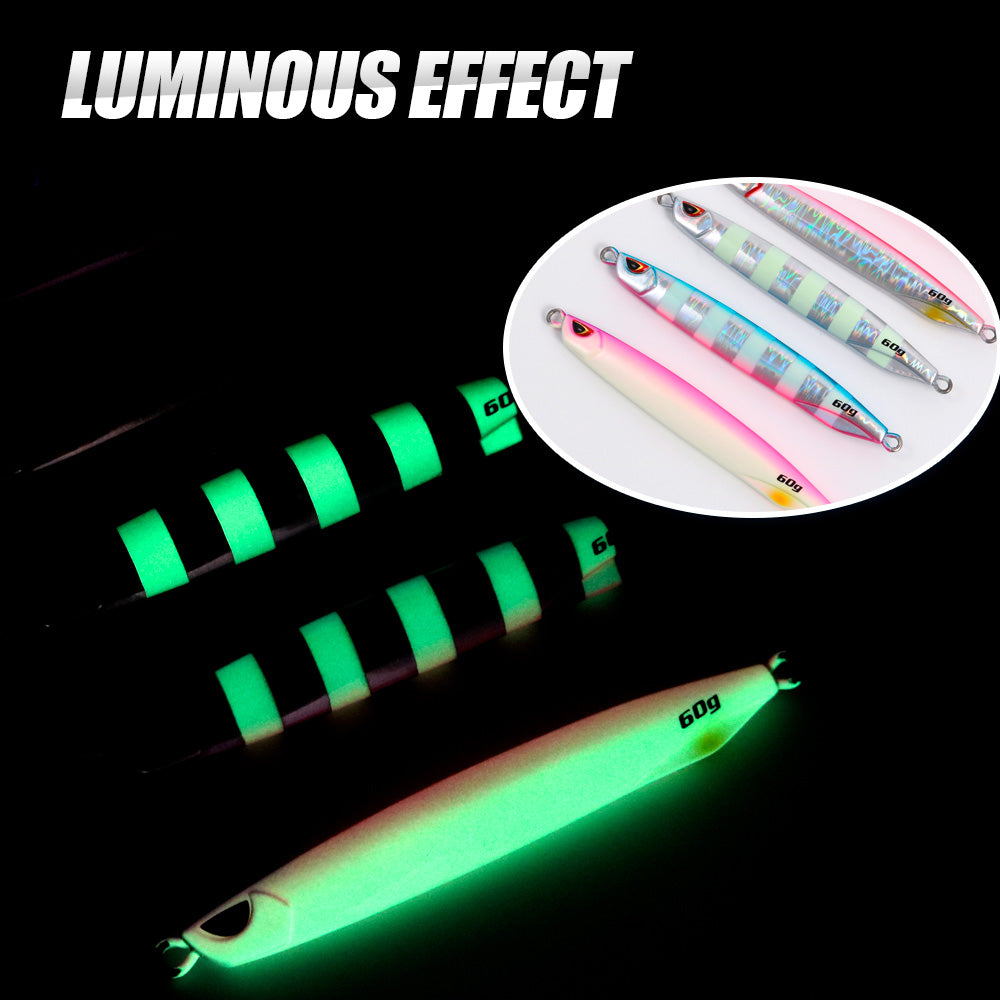 JIGGING PRO Metal Jig Shore Jigging Lure Drag Metal Cast 40g 60g 80g