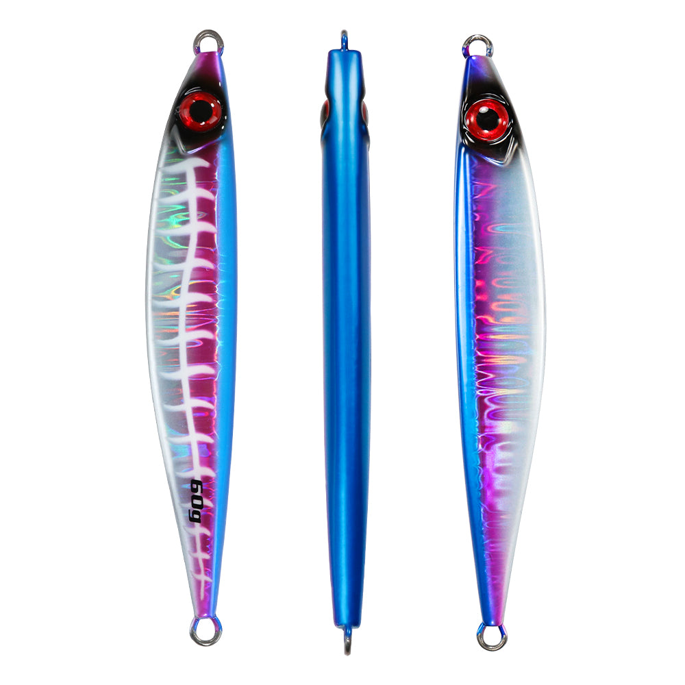 JIGGING PRO Glow Fishbone Metal Jig 40g 60g 80g 100g Long-Cast Fishing Lure Saltwater