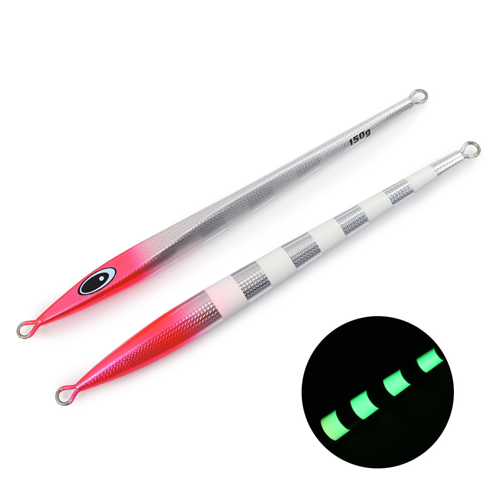JIGGING PRO KY JIG II Long Slide Metal Jig - 150g/200g/250g Heavy Vertical Jigging Lure Saltwater