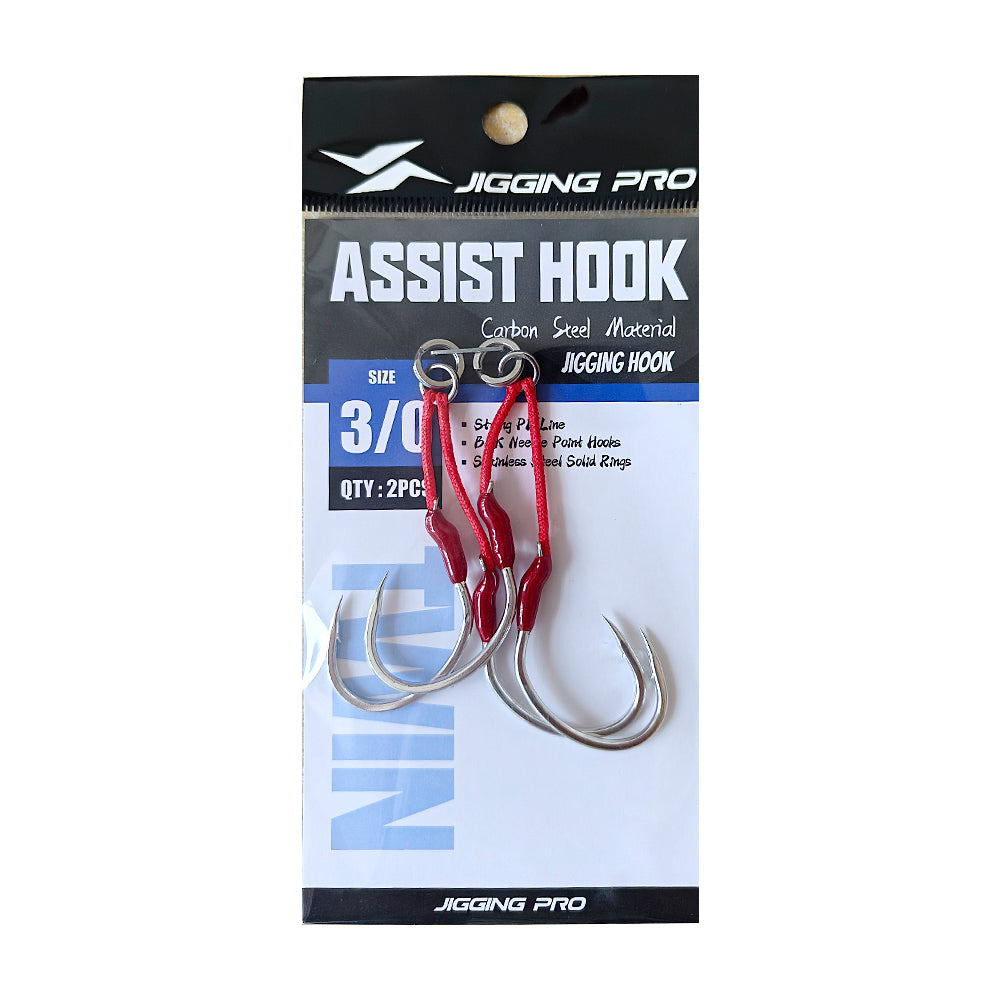 JIGGING PRO 1/0 2/0 3/0 4/0 Slow Jigging Twin Assist Hooks Saltwater Fishing Metal Jig Hook Fishing Accessories