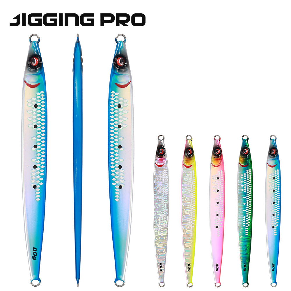 JIGGINGPRO Sardine Slider 40g 60g 80g 100g Jigging Lure Saltwater Metal Jig