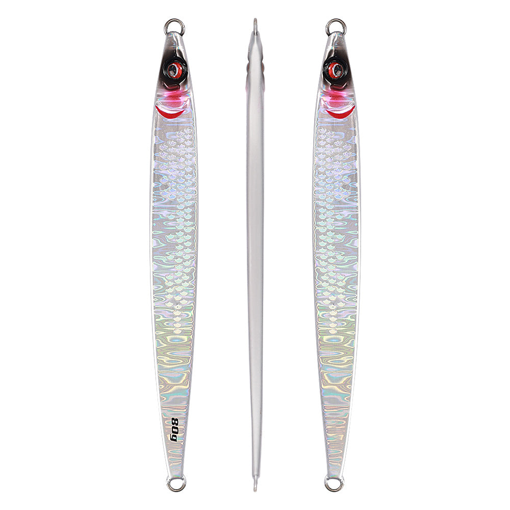 JIGGINGPRO Sardine Slider 40g 60g 80g 100g Jigging Lure Saltwater Metal Jig