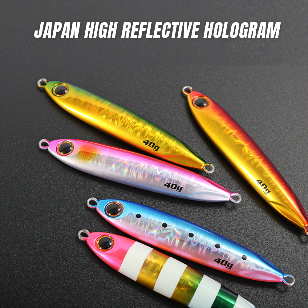 JIGGING PRO Long Cast Metal Jig Fishing Bait 40g 60g Slow Blatt Cast Slim