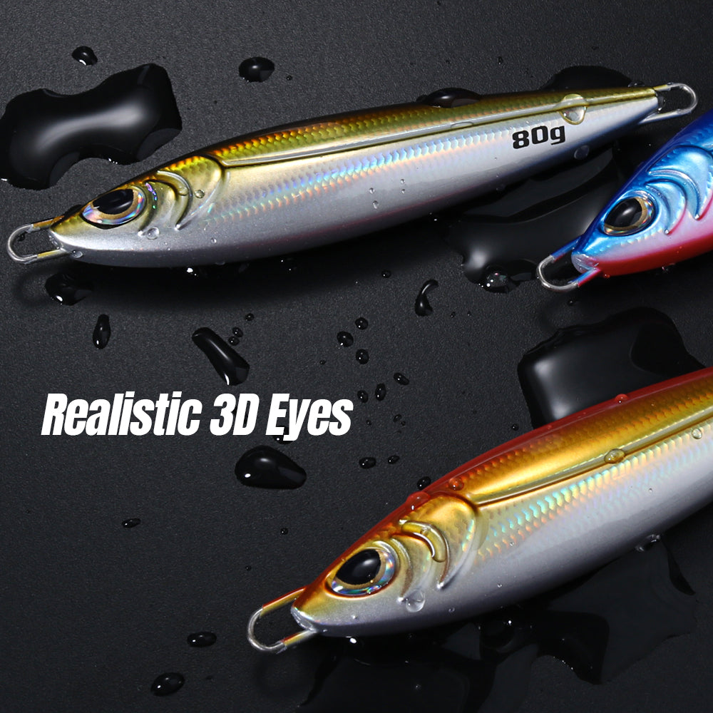 JIGGING PRO BONY Long Casting Metal Jigs Shore Jigging Lure 18g 28g 40g 60g 80g
