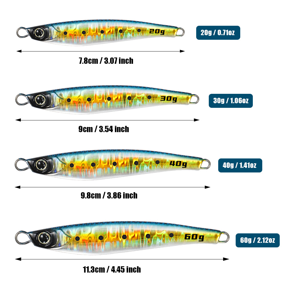 JIGGING PRO Shore Metal Jig 20g 30g 40g 60g Jugulo Jig Saltwater Fishing Tackle