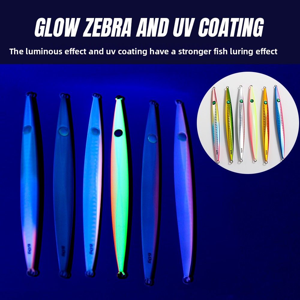 JIGGINGPRO Vertical Jigging Lure Dart and Drift Action Saltwater Metal Jig D-Slide Jack Eye 60g 80g 100g