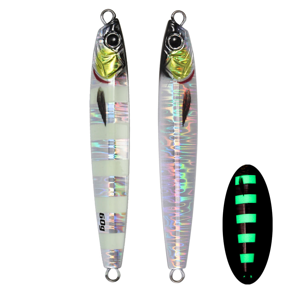 JIGGING PRO Casting Metal Jig 40g 60g 3D Jig Minnow