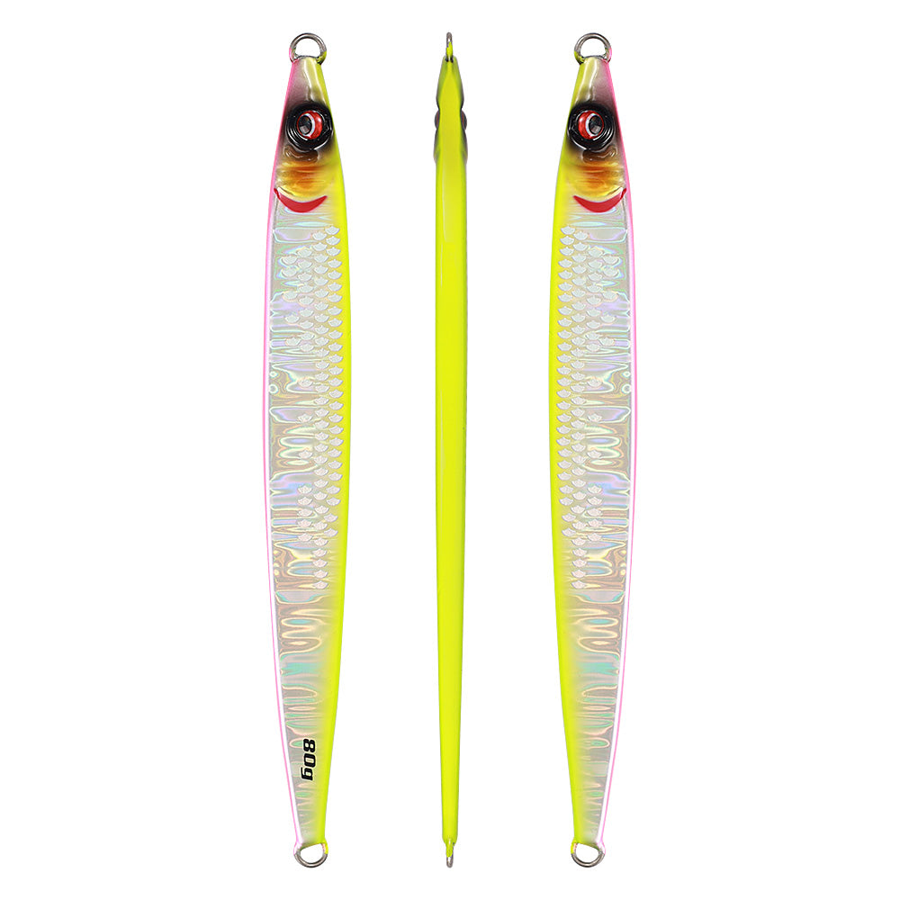 JIGGINGPRO Sardine Slider 40g 60g 80g 100g Jigging Lure Saltwater Metal Jig