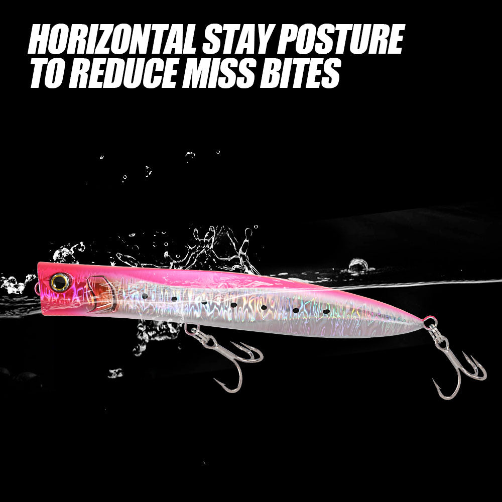 JIGGINGPRO 190mm 60g Topwater Slim Popper Lure Sea Floating Fishing Lure
