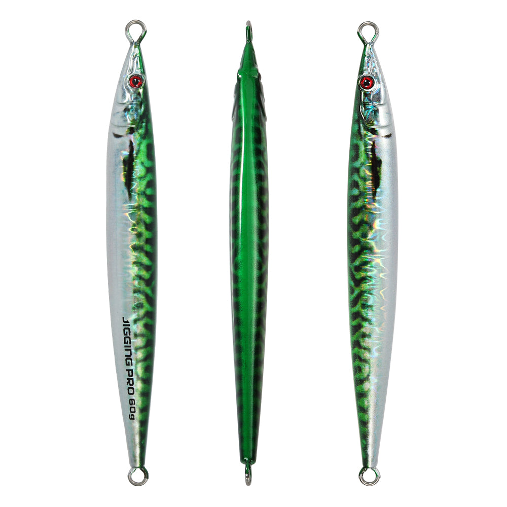 JIGGING PRO 60g/80g/100g Metal Adict 3D Print Sardine Skin Jigging Lure Saltwater Bait