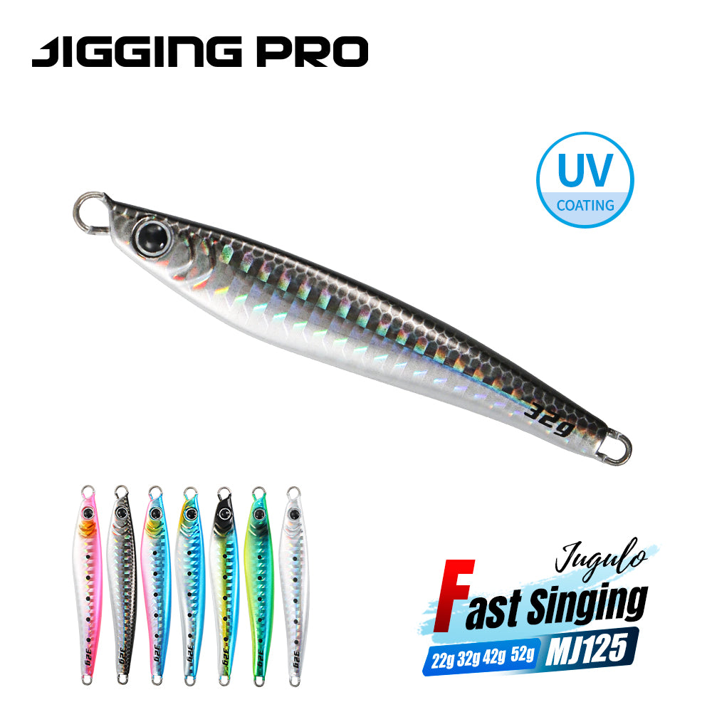 JIGGING PRO 22g 32g 42g 52g JUGULO Fast Sinking Jigs Long Casting Shore Jigging Metal Jig