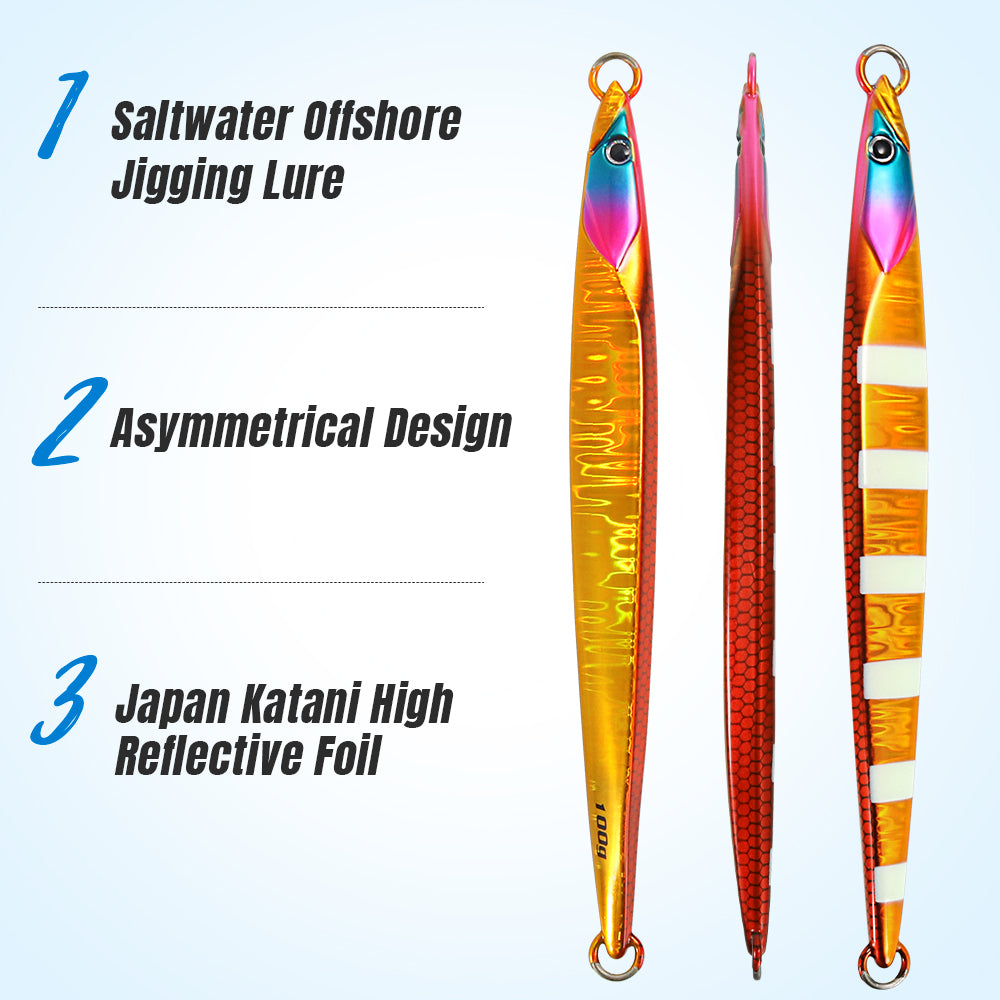 JIGGING PRO Vertical Jig 100g 120g 150g Speed Metal Jig Asymmetrical Jigging Lure