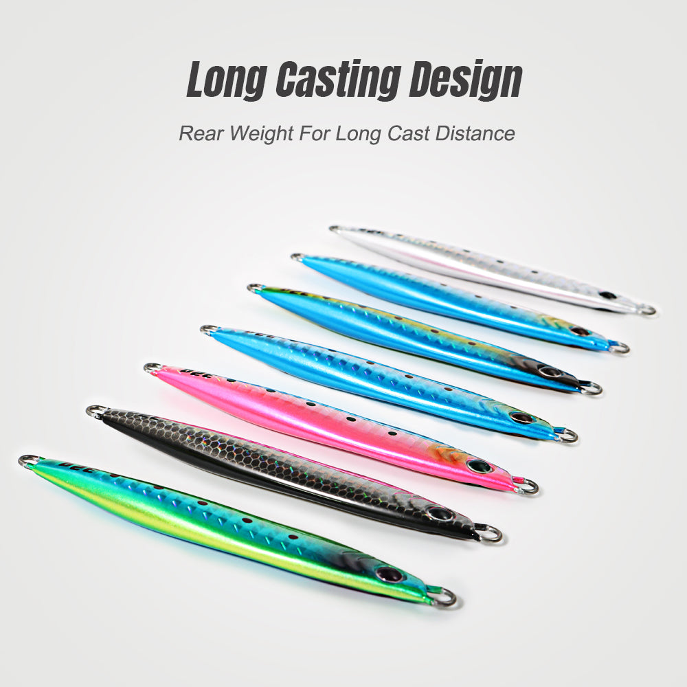JIGGING PRO 22g 32g 42g 52g JUGULO Fast Sinking Jigs Long Casting Shore Jigging Metal Jig