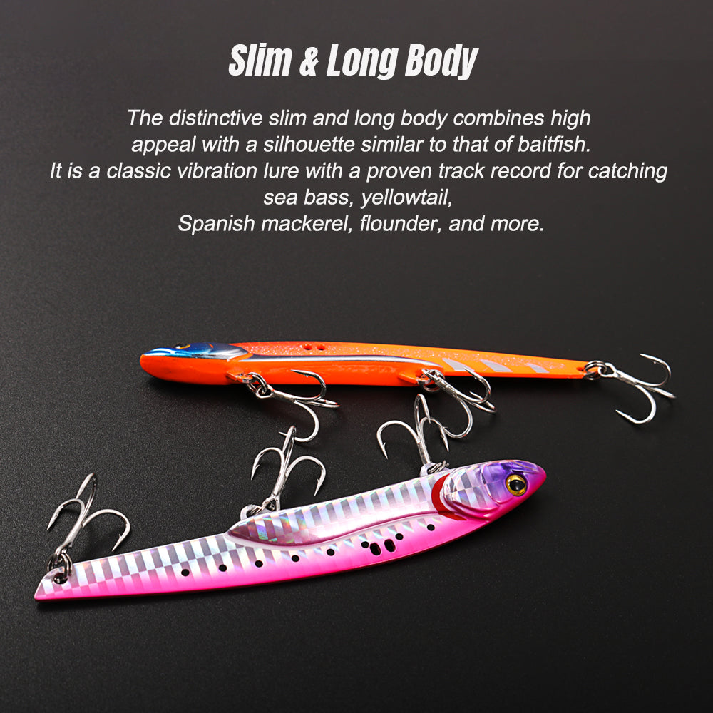 JIGGING PRO 107mm 36g VIB Lure Sea Fishing Hard Baits Vibe Fishing Lures Saltwater Kingfish Amberjack Tuna