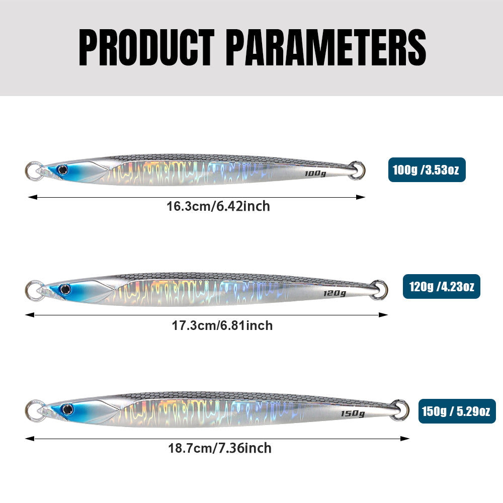 JIGGING PRO Vertical Jig 100g 120g 150g Speed Metal Jig Asymmetrical Jigging Lure
