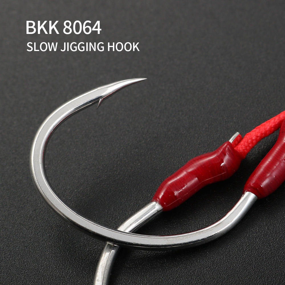 JIGGING PRO 1/0 2/0 3/0 4/0 Slow Jigging Twin Assist Hooks Saltwater Fishing Metal Jig Hook Fishing Accessories
