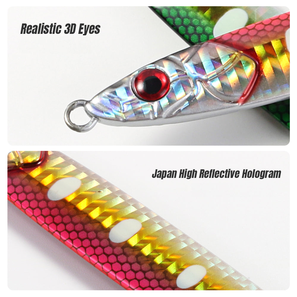 JIGGINGPRO Saltwater Fishing Bait Metal Jigs 60g 80g 100g Sardine Minnow