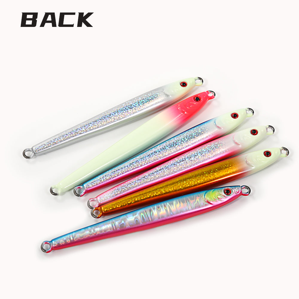 JIGGING PRO Tungsten Jig 40g 60g Fast Sinking Long Casting Metal Jig UV Luminous Saltwater Fishing Bait Artificial Jigging Lure
