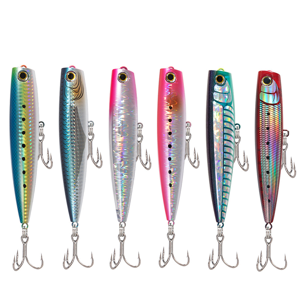 JIGGINGPRO 130mm 40g Popqueen Style Topwater Popper Saltwater Fishing Lure