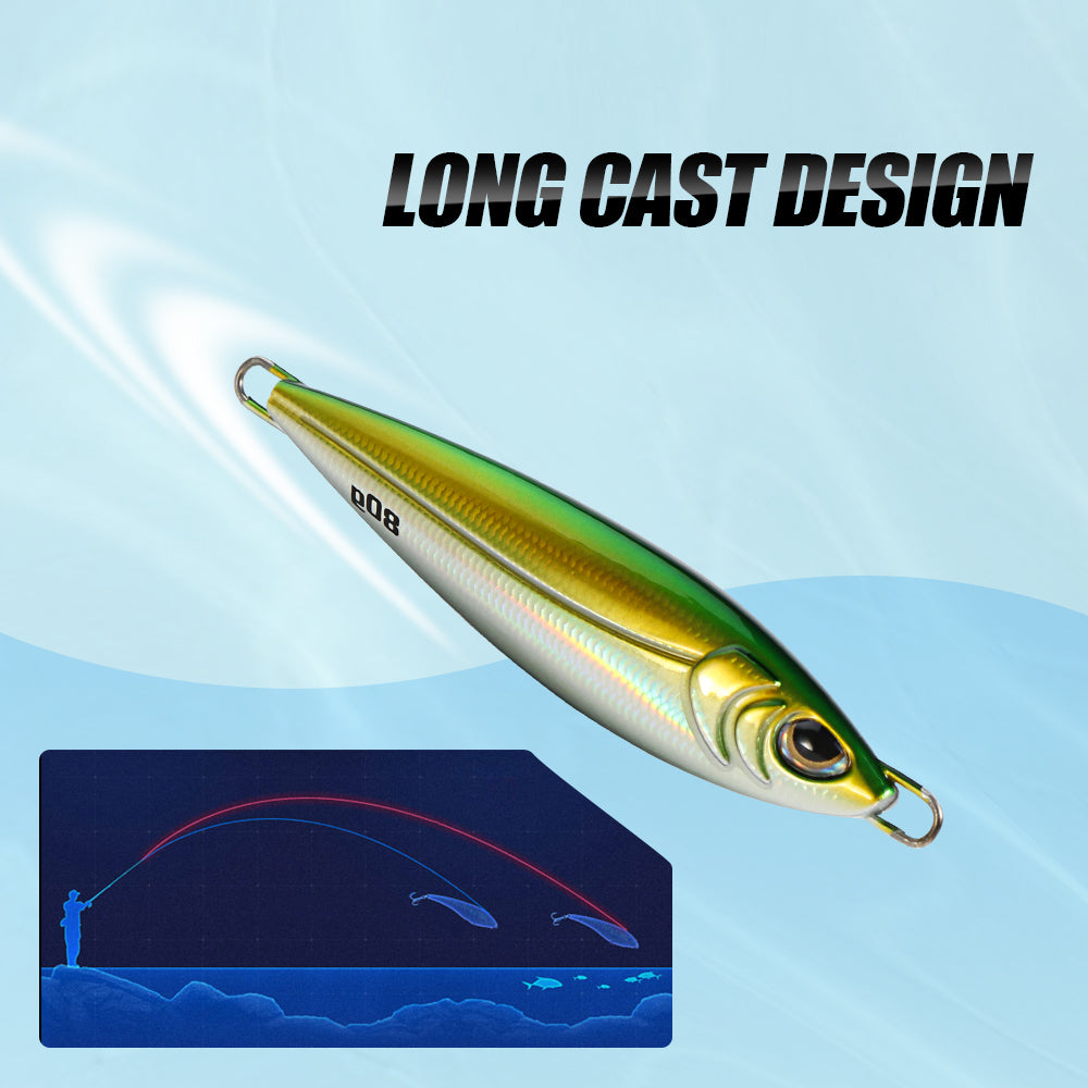 JIGGING PRO BONY Long Casting Metal Jigs Shore Jigging Lure 18g 28g 40g 60g 80g