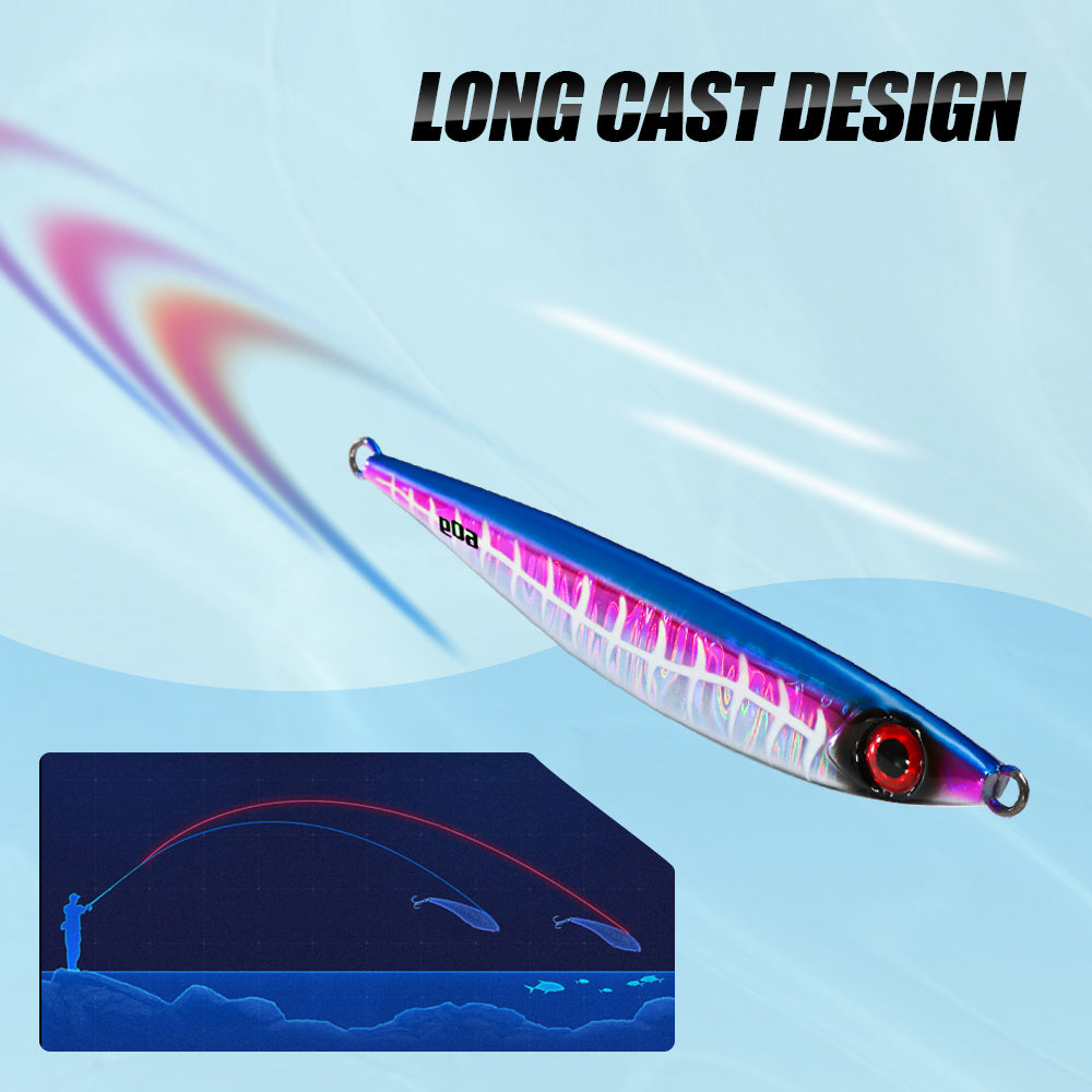 40g 60g 80g 100g Luminous Pattern Metal Jig Fishing Lure