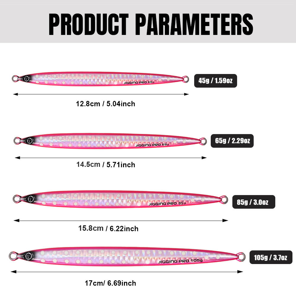 JIGGING PRO 45g 65g 85g 105g Gekito Jig Strike Long Casting Jigs Metal Jig Fishing Lure