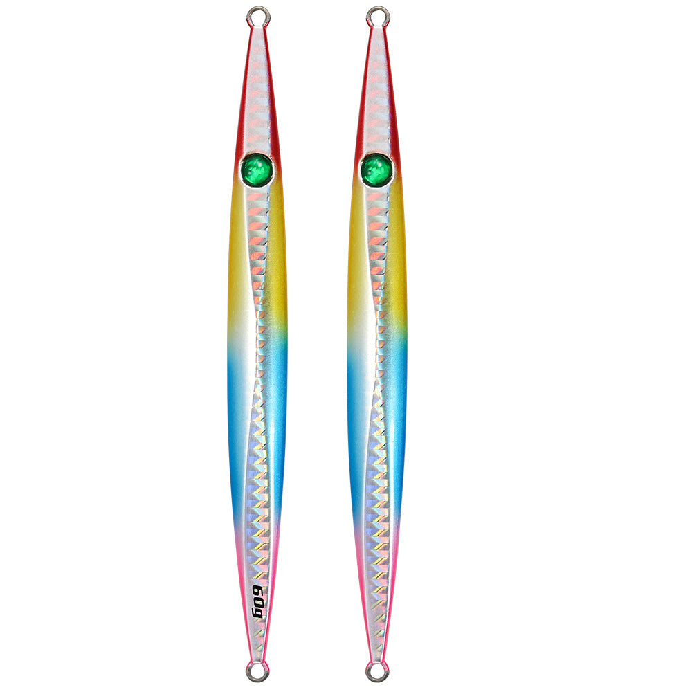 JIGGINGPRO D-Slide Jack Eye 60g 80g 100g Vertical Jigging Lure Saltwater Metal Jig