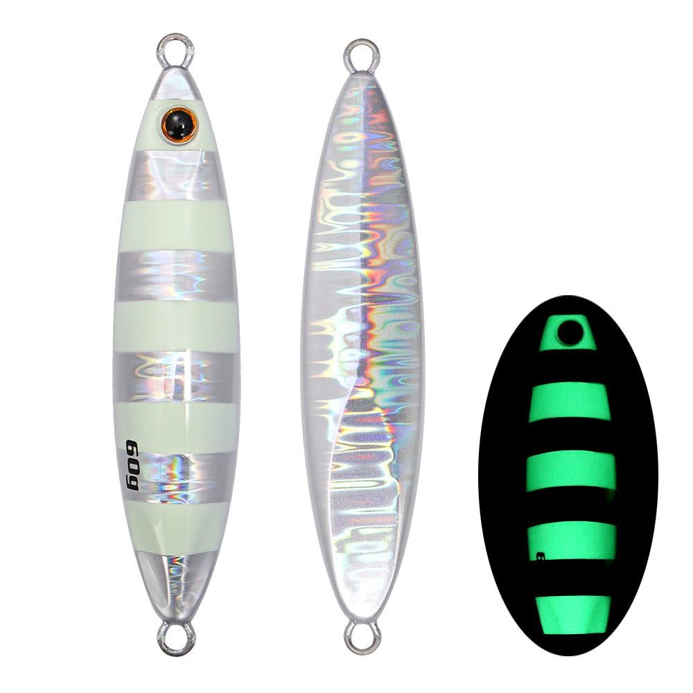 JIGGING PRO Slow Blatt Cast Wide 20g/30g/40g/60g Shore Jigging Lure Long Cast Metal Jigs Fishing Bait