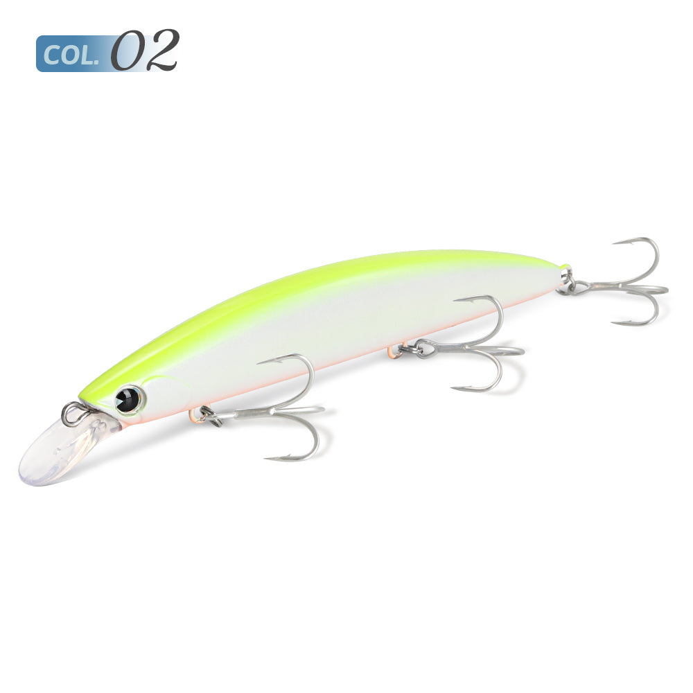 JIGGING PRO 130mm 23g Floating Minnow Lure | Long Casting Surf Fishing Bait for Flatfish & Seabass