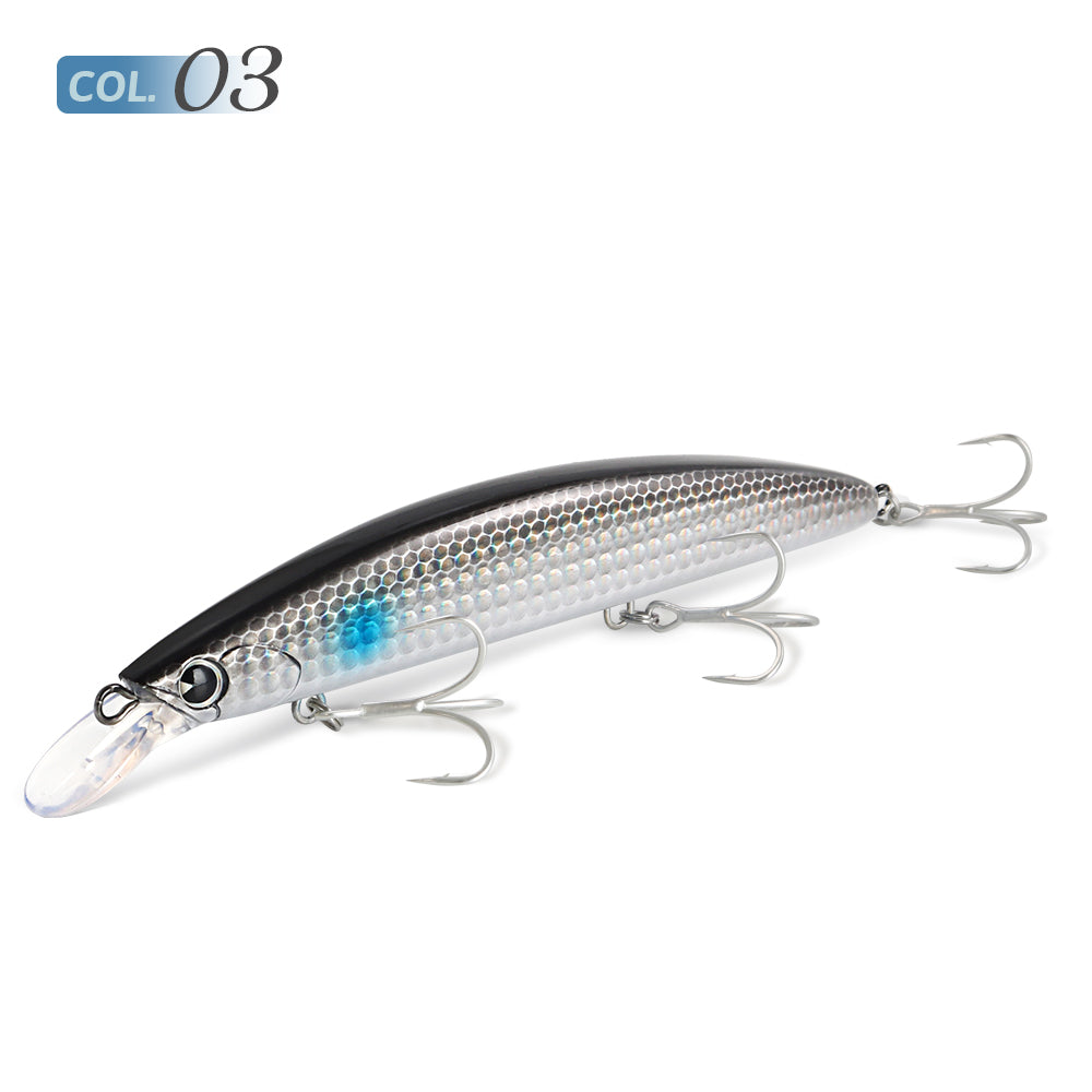 JIGGING PRO 130mm 23g Floating Minnow Lure | Long Casting Surf Fishing Bait for Flatfish & Seabass