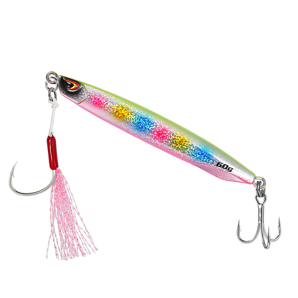 JIGGING PRO Metal Jig Shore Jigging Lure Drag Metal Cast 40g 60g 80g