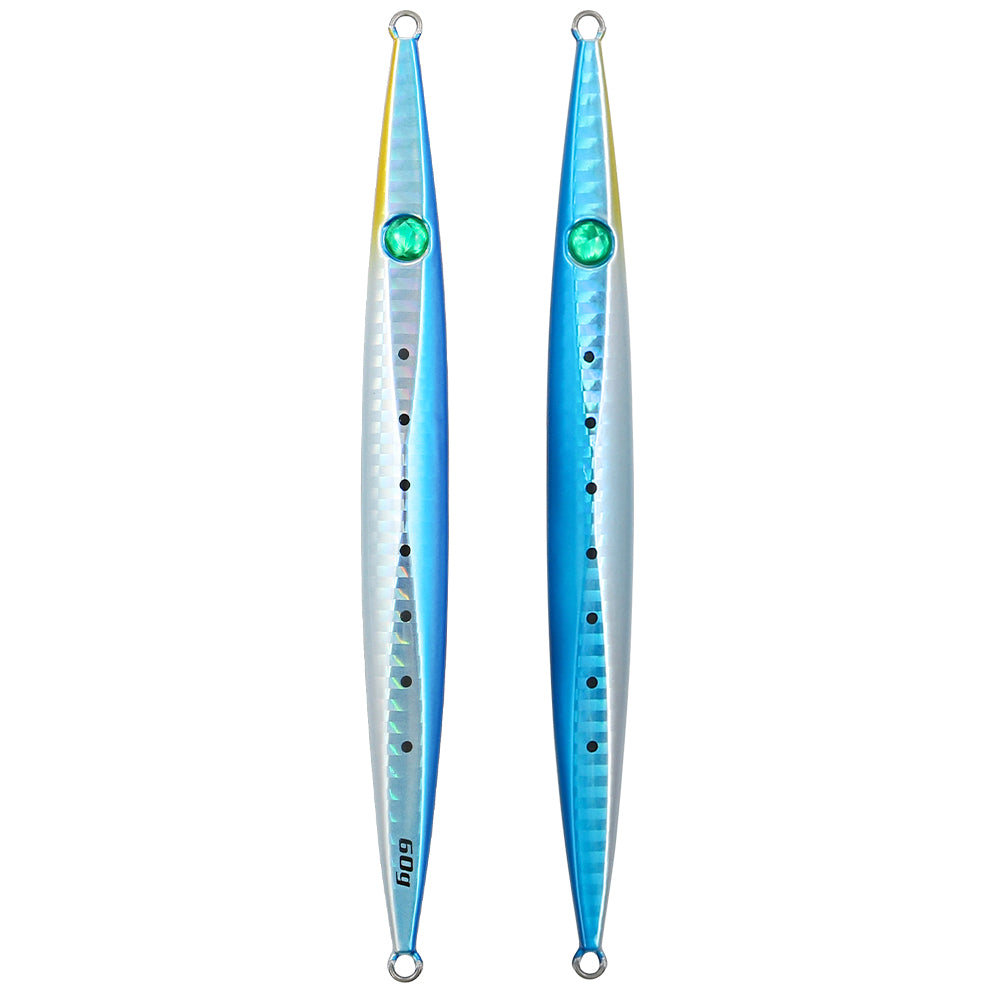 JIGGINGPRO D-Slide Jack Eye 60g 80g 100g Vertical Jigging Lure Saltwater Metal Jig