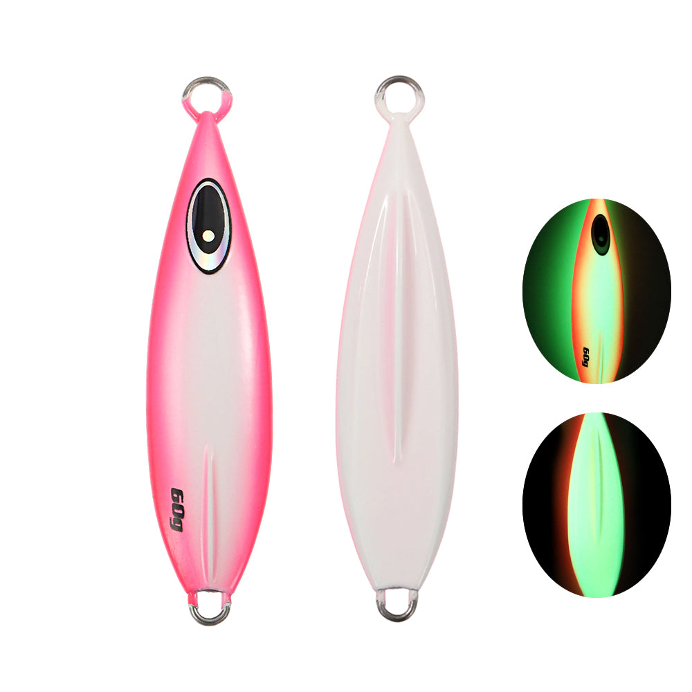 JIGGING PRO 60g 80g 100g 150g 200g Slow Flat Fall Metal Jig Slow Jigging Lure