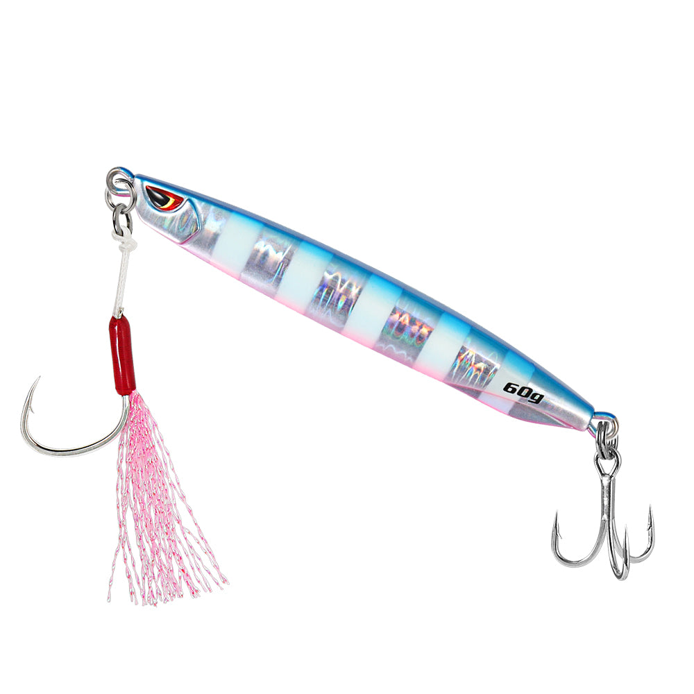 JIGGING PRO Metal Jig Shore Jigging Lure Drag Metal Cast 40g 60g 80g