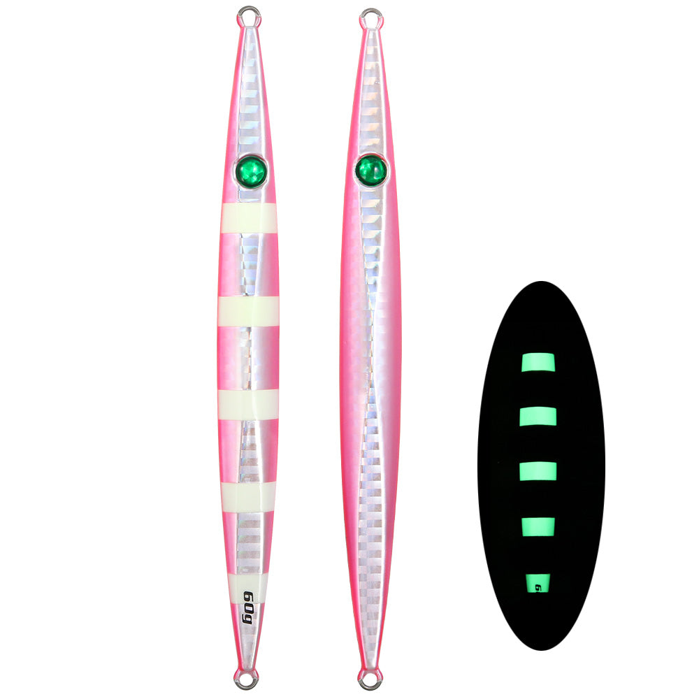 JIGGINGPRO D-Slide Jack Eye 60g 80g 100g Vertical Jigging Lure Saltwater Metal Jig