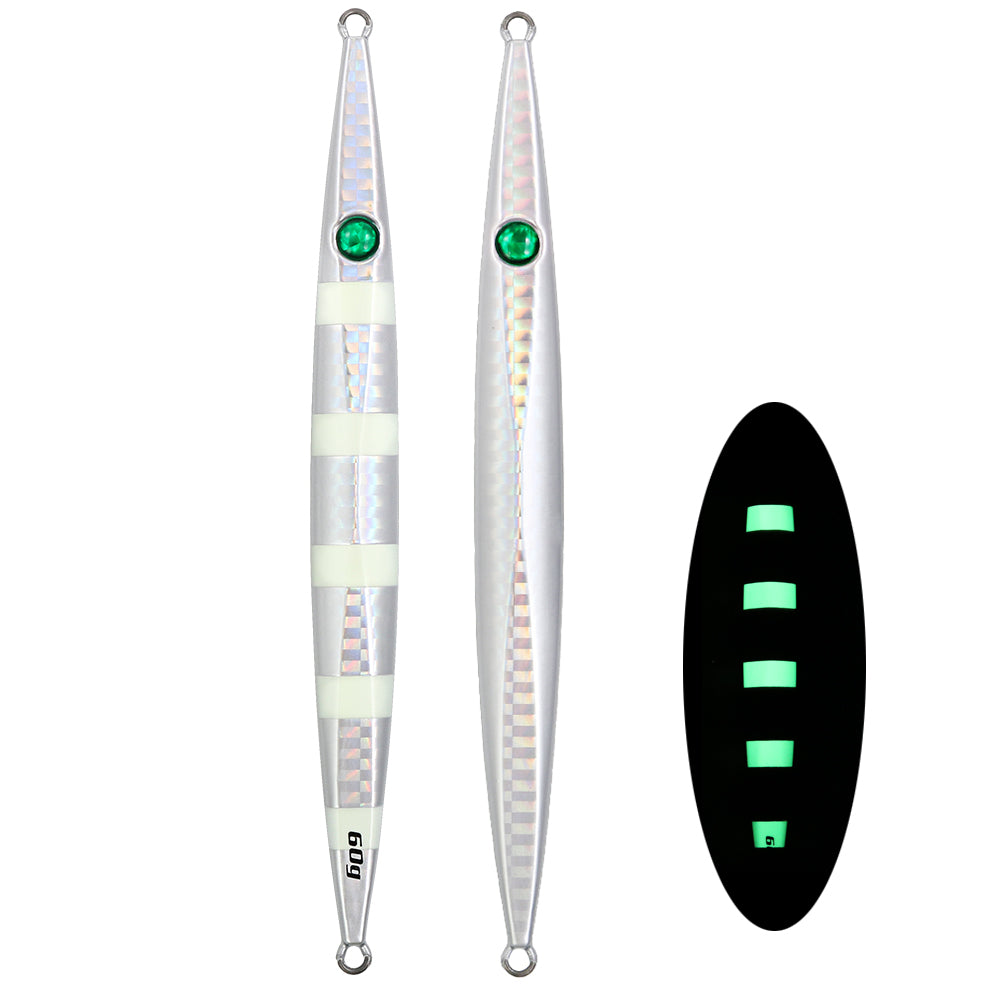 JIGGINGPRO D-Slide Jack Eye 60g 80g 100g Vertical Jigging Lure Saltwater Metal Jig
