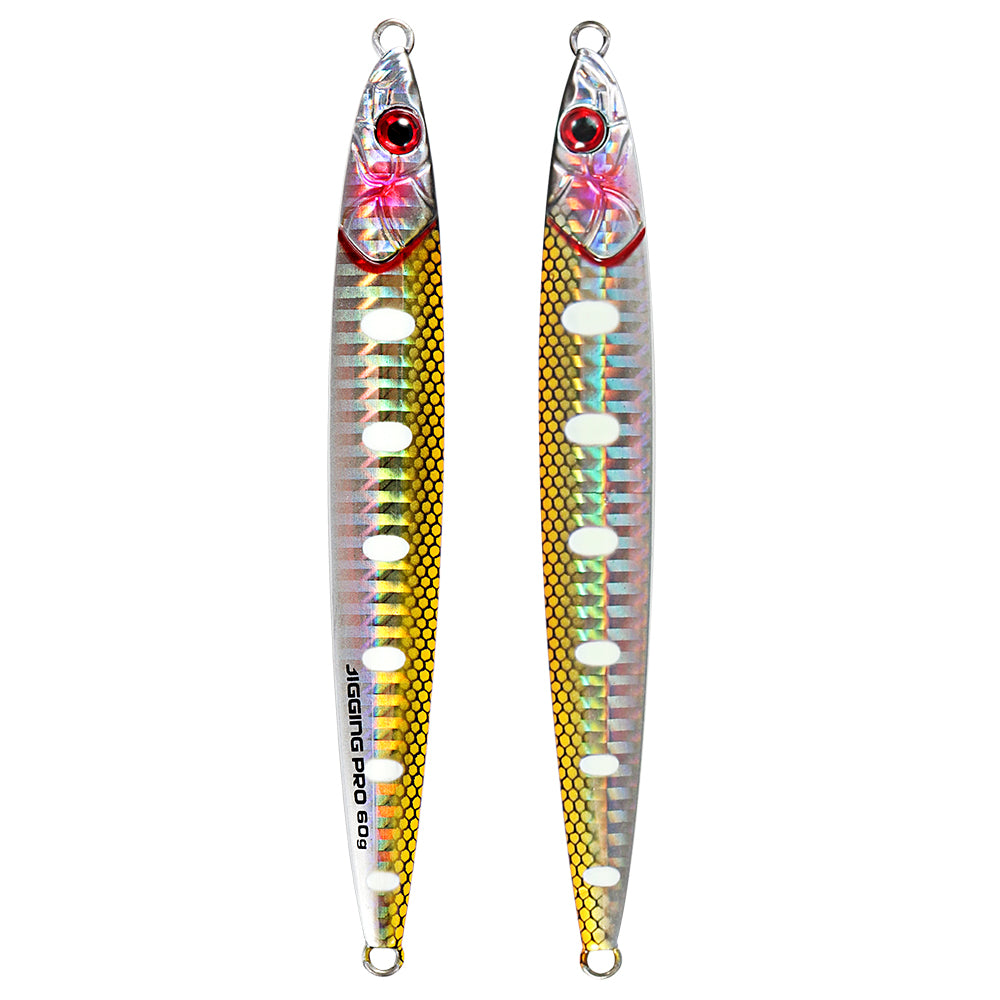JIGGINGPRO 60g 80g 100g Slim Jig Minnow Fishing Lure Saltwater Metal Jig Bait