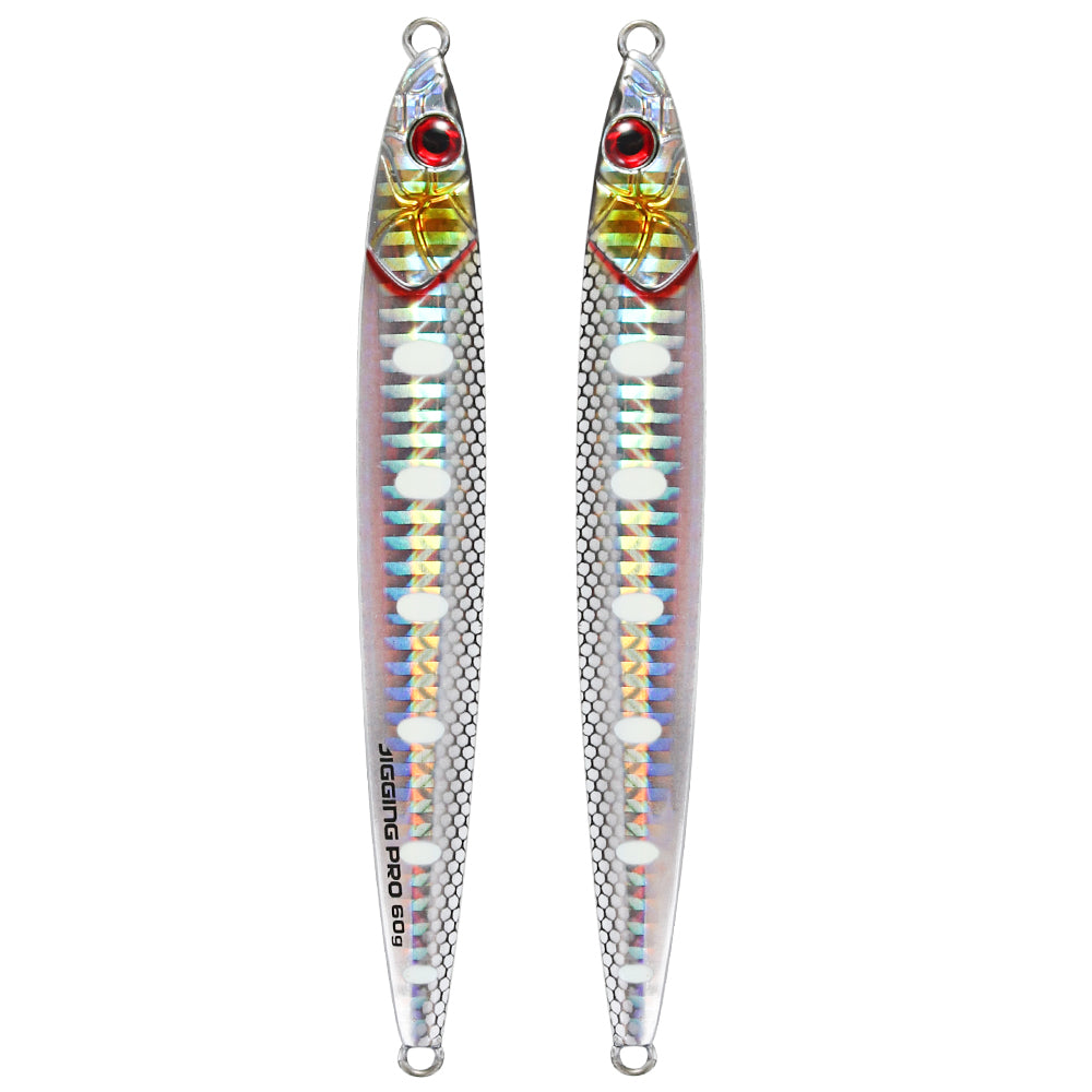 JIGGINGPRO 60g 80g 100g Slim Jig Minnow Fishing Lure Saltwater Metal Jig Bait